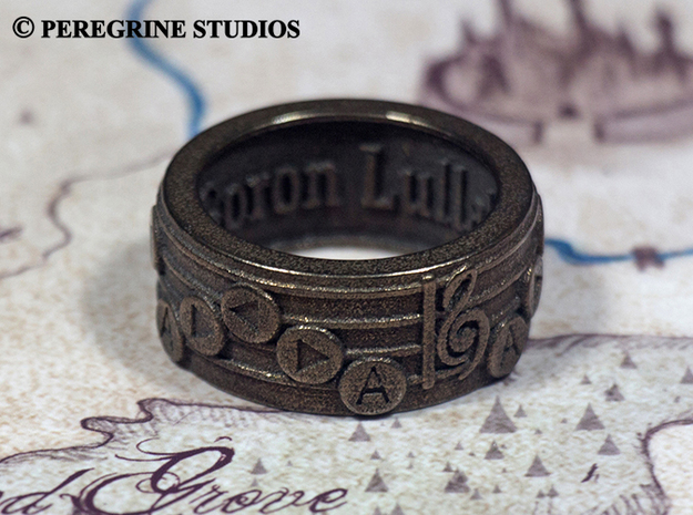 Ring - Goron Lullaby in Polished Bronzed Silver Steel: 13 / 69