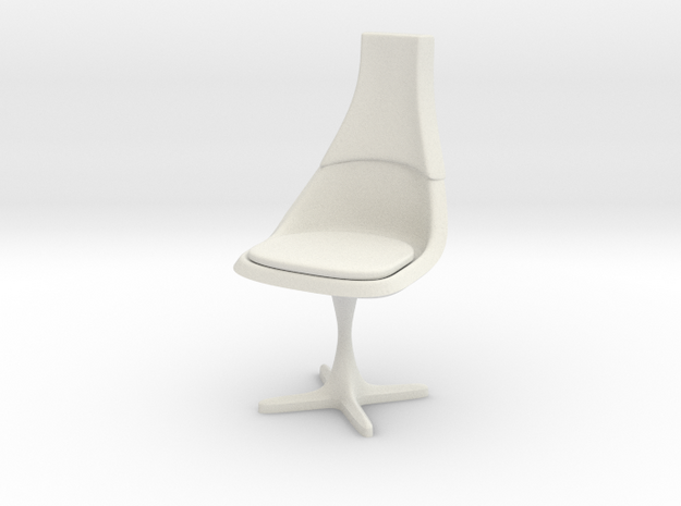 TOS Chair 115 1:24 Scale in White Natural Versatile Plastic