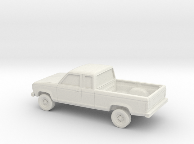 1/87 1983-88 Ford Ranger Ext Cab in White Natural Versatile Plastic