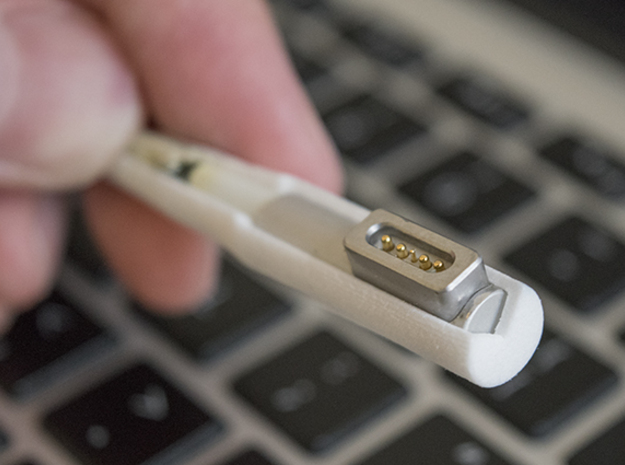 Macbook Magsafe 1 Cable Saver and Fixer in White Natural Versatile Plastic