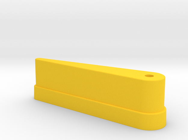 CSF#5 - 3 1/8" Long - Pinball Flipper Bat in Yellow Processed Versatile Plastic