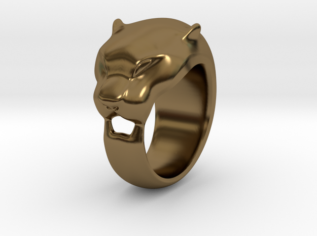 Panther Ring Size - 7,5 in Polished Bronze