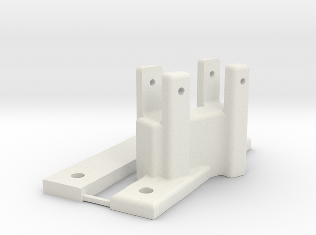  PULL-PAL MOUNT, W/BACKING PLATE in White Natural Versatile Plastic