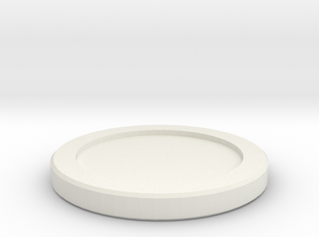 Coin in White Natural Versatile Plastic