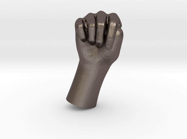 1/10 Hand 025 in Polished Bronzed Silver Steel