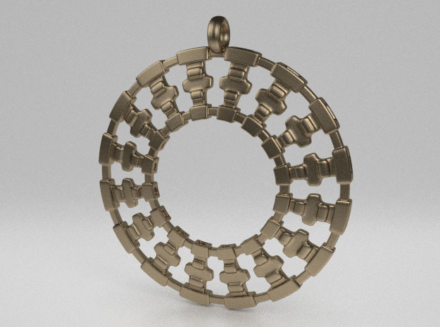 Treyu Pendant in Natural Bronze