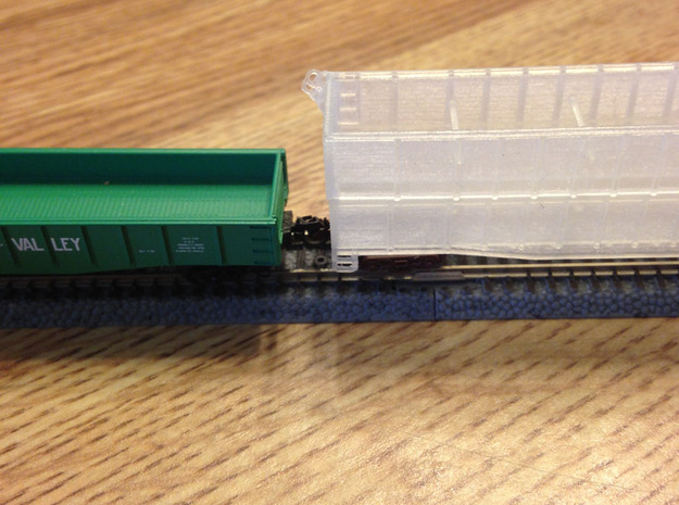 Two 50ft Gondola With Insert  Z Scale in Tan Fine Detail Plastic