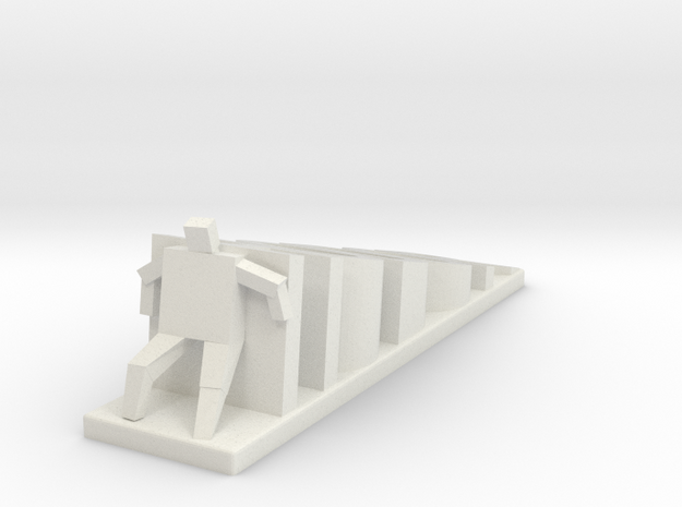 Hodor Doorstop in White Natural Versatile Plastic