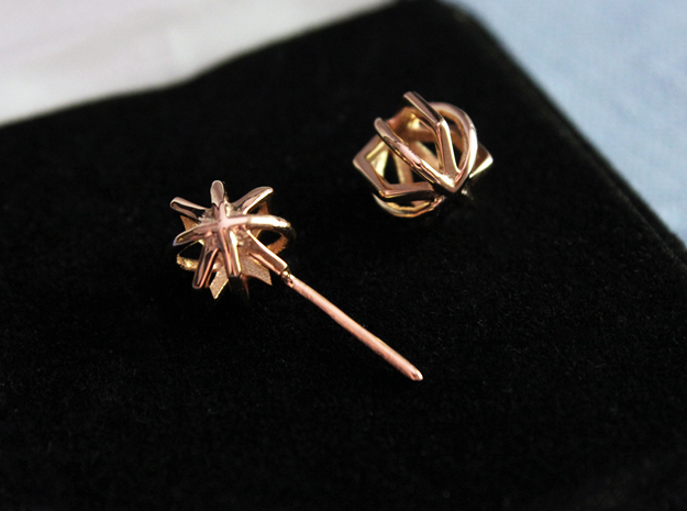 Jennie Studs in 14k Rose Gold Plated Brass