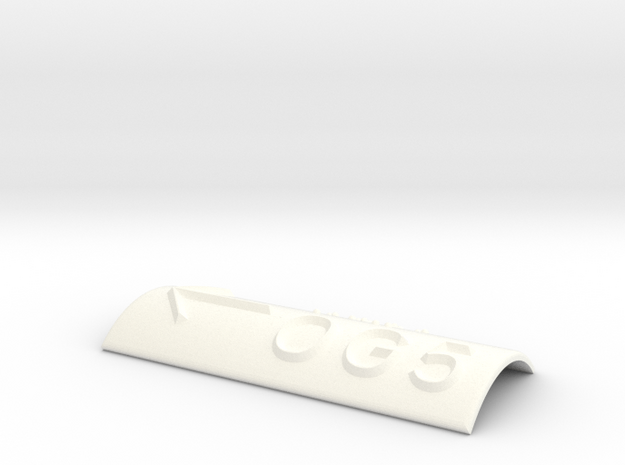 OG 5 mit Pfeil nach links in White Processed Versatile Plastic