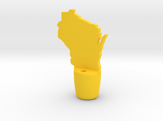 Wisconsin Wine Stopper in Yellow Processed Versatile Plastic