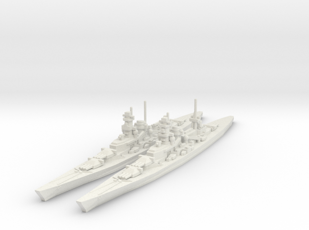 Scharnhorst and Gneisenau 1/2400 in White Natural Versatile Plastic