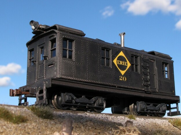 HO Scale Boxcab Locomotive Frame in Black Natural Versatile Plastic