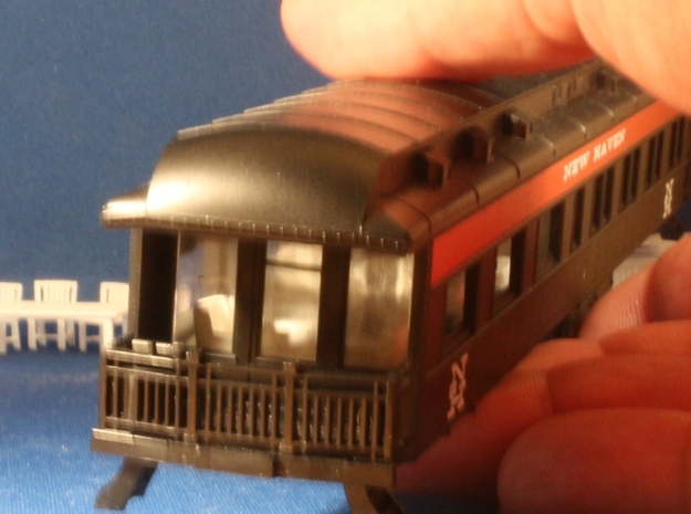 Athearn Pullman Observation car interior HO Scale in White Natural Versatile Plastic