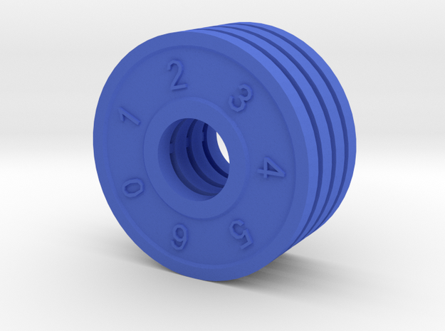 Shield Dial in Blue Processed Versatile Plastic
