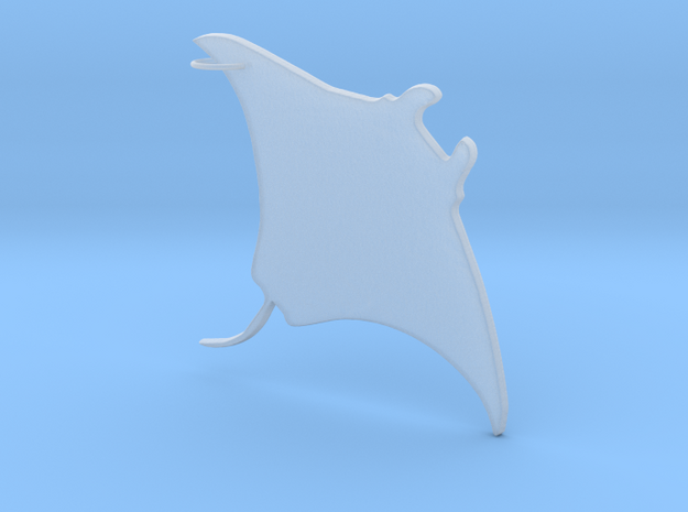 Manta Ray Pendant in Tan Fine Detail Plastic