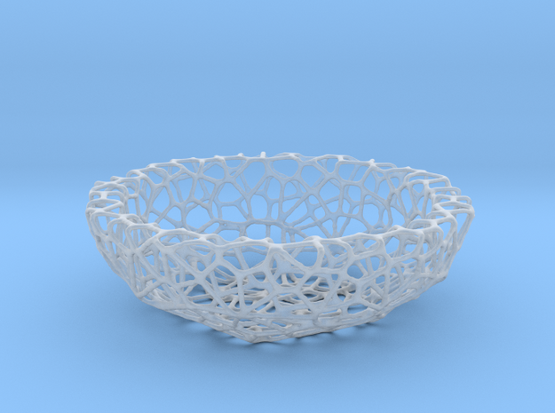 Mini shell / bowl (4 cm) - Voronoi-Style #1 in Tan Fine Detail Plastic