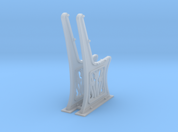 Gwr Bench ends 10mm scale in Smooth Fine Detail Plastic