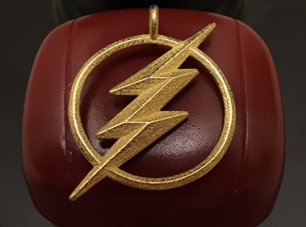 The Flash Keychain in Polished Gold Steel