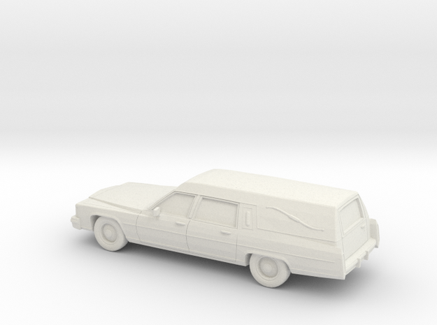 1/87 1985-89 Cadillac Hearse in White Natural Versatile Plastic