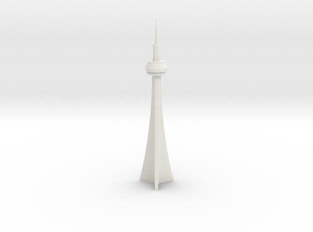 CN Tower (1/2000) in White Natural Versatile Plastic