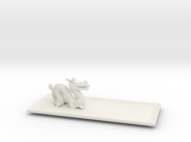 Dragon Plate  in White Natural Versatile Plastic
