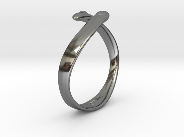 "I Love You" Ring in Fine Detail Polished Silver