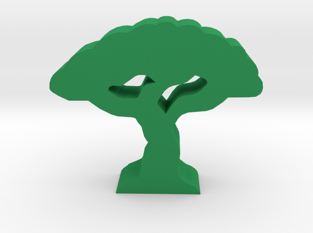 Game Piece, Savannah Tree in Green Processed Versatile Plastic