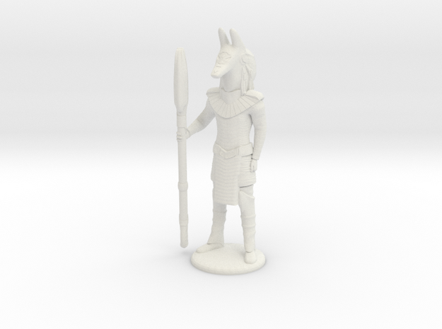 Jackal Guard At Attention - 20 mm in White Natural Versatile Plastic