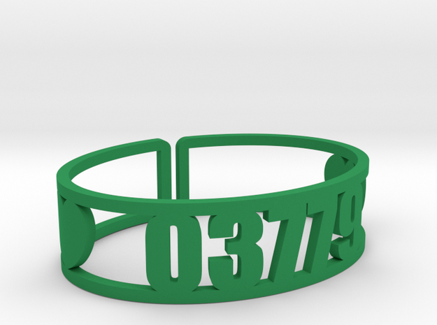 Walt Whitman Zip Cuff in Green Processed Versatile Plastic