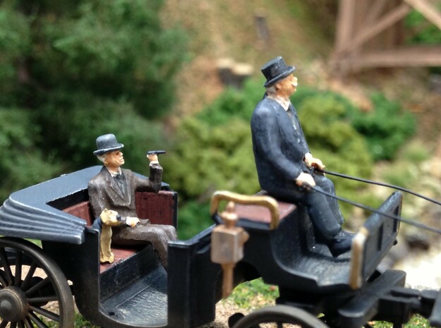Bowler and Top hats large assortment HO scale 1:87 in Tan Fine Detail Plastic