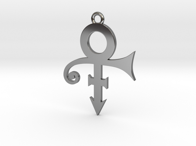 Prince Symbol 40mm V2 in Fine Detail Polished Silver