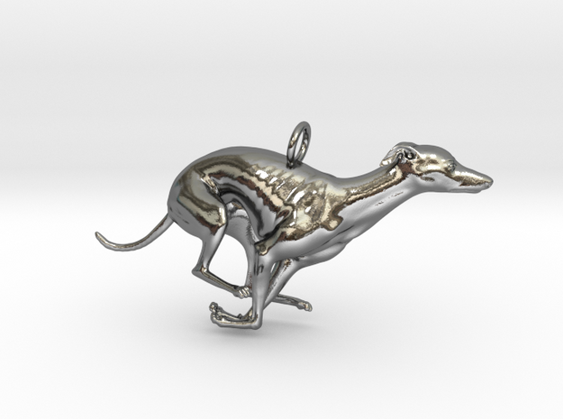 whippetPendant in Fine Detail Polished Silver