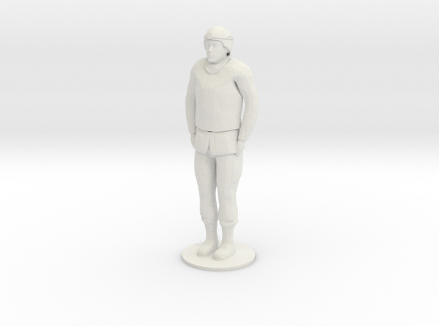 Male Soldier Standing in White Natural Versatile Plastic