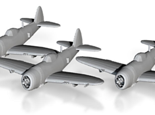 Republic P-47 'Thunderbolt' Bubbletop 1:200 x3 FUD in Tan Fine Detail Plastic