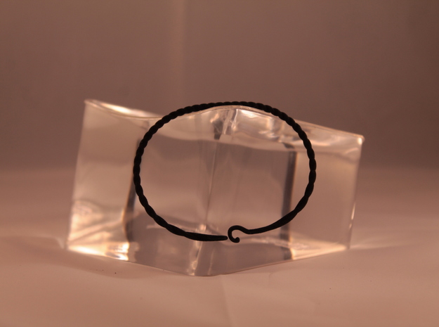 Bracelet for charms - size M (19 cm) in Black Natural Versatile Plastic