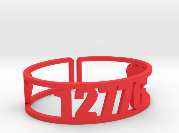 Timber Lake West Zip Cuff in Red Processed Versatile Plastic