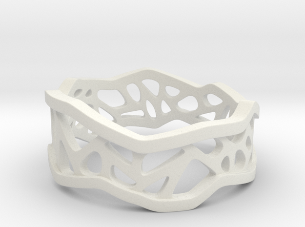 Web Ring_size 8 in White Natural Versatile Plastic