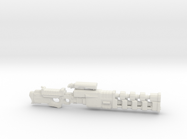 25mm-32mm Railgun in White Natural Versatile Plastic