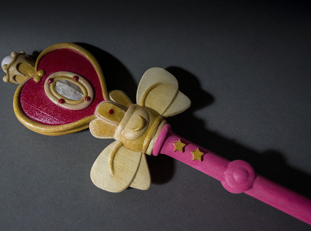 Sailor Moon Spiral Heart Rod 15in in White Natural Versatile Plastic