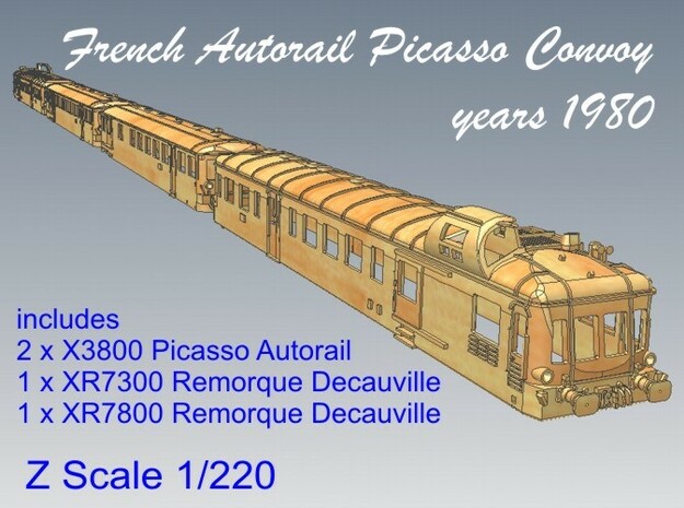 1-220 Convoy Autorail Picasso in Tan Fine Detail Plastic