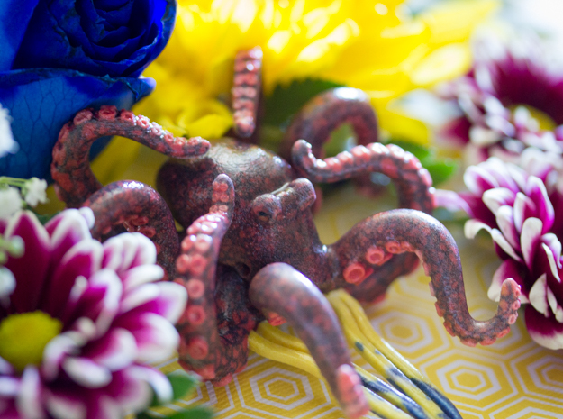 Shinzo Octopus Hair Comb in Glossy Full Color Sandstone