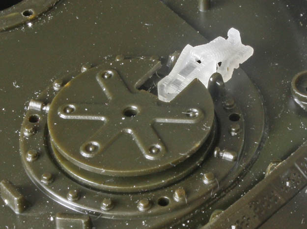 Leopard 1 and 2 Loaders Hatch Spring in Clear Ultra Fine Detail Plastic