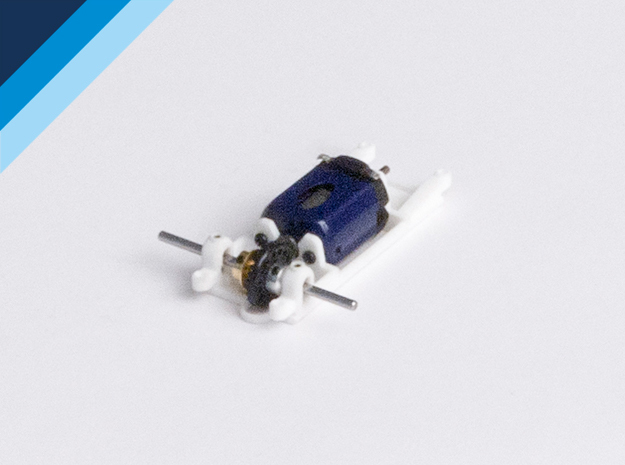 Small Can motor mount - Slot.it compatible in White Natural Versatile Plastic