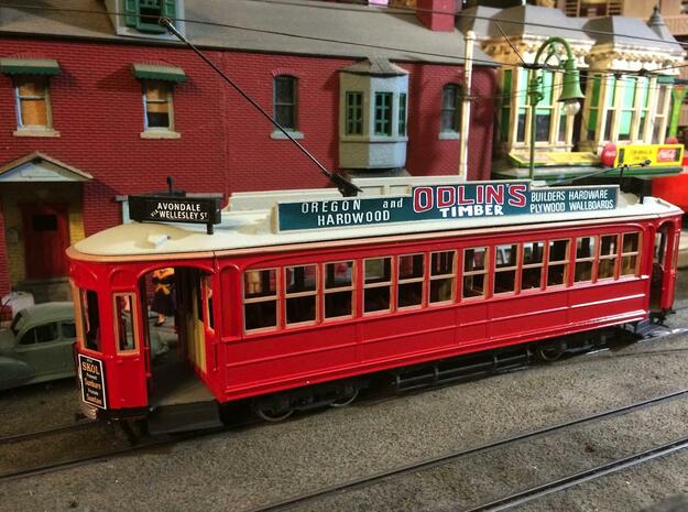 Auckland 1929 Tram - O Scale 1:43 (Part A) in Smooth Fine Detail Plastic