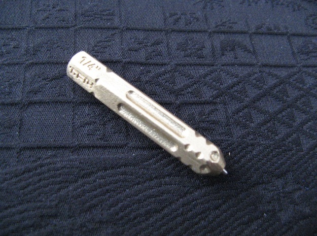 1/4" Hex Bit Pen 04 (012) in White Natural Versatile Plastic