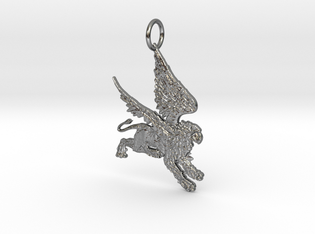 Griffen 1 Pendant in Polished Silver