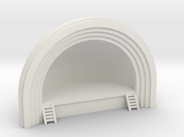 Concert Band Shell - N 160:1 Scale in White Natural Versatile Plastic