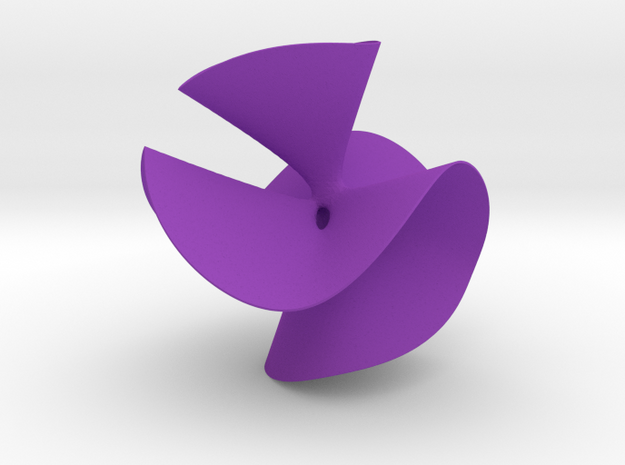 Cubic Surface A in Purple Processed Versatile Plastic