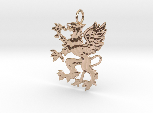 Griff Pendant in 14k Rose Gold Plated Brass